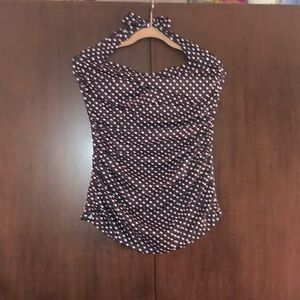 Catalina one piece ladies swimsuit.  Black w/ pink